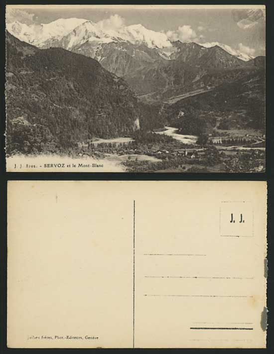 FranceHaute-Savoie Old Postcard SERVOZ Mont-Blanc River