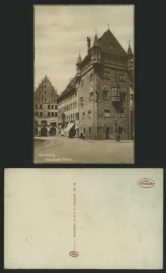 NUREMBERG Od Postcard Nassauer Haus Cafe Rusch & STREET