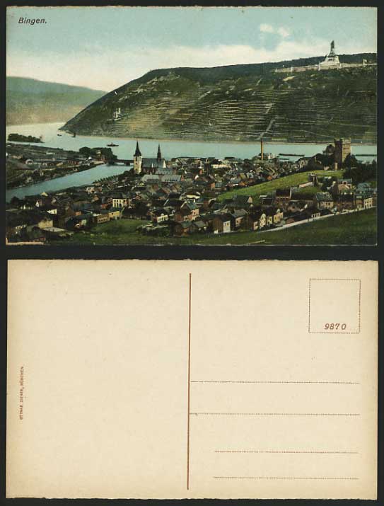 Germany Old Colour Postcard - BINGEN AM RHEIN Panorama