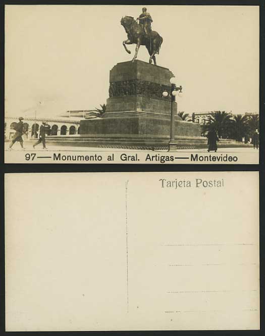 Uruguay Old Postcard MONTEVIDEO Monumento Gral Artigas