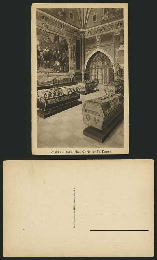 Denmark Old Postcard ROSKILDE Dome Church Christian IV