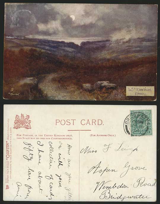 JOTTER Artist 1904 Postcard Cornwall - St. Ruan Valley