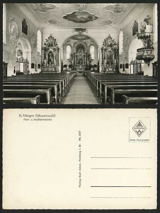 Germany Old RP Postcard BLACK FOREST St. Maergen Church