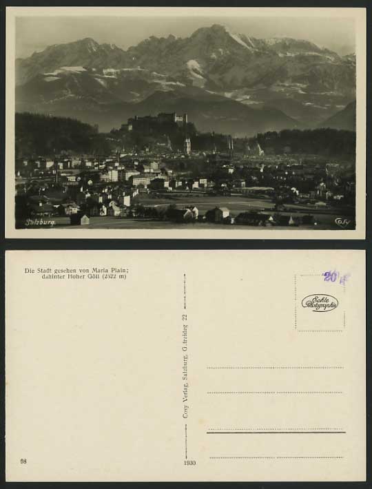 Austria Old RP Postcard SALZBURG Maria Plain Hoher Goll
