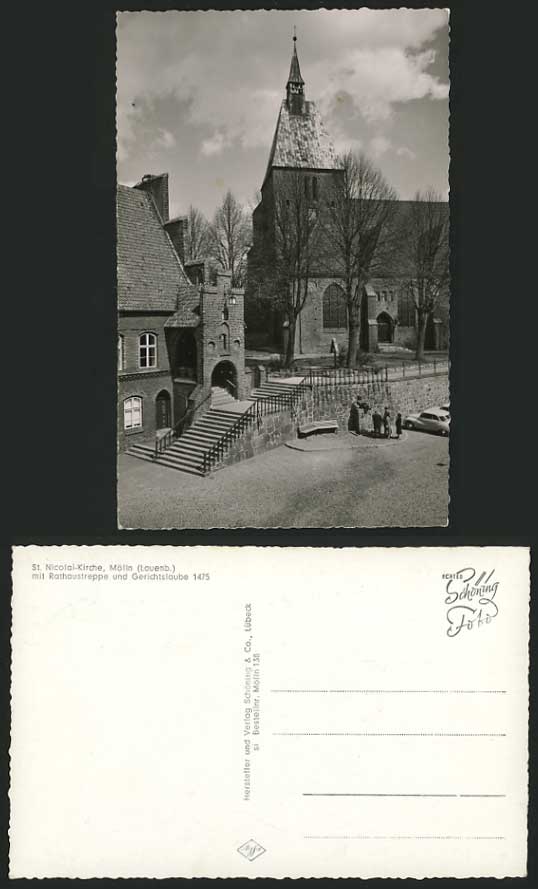 Germany Old RP Postcard MOELLN St Nicolai Kirche CHURCH