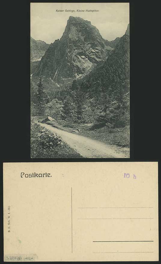 Austria Old Postcard KAISERGEBIRGE Rd Kleine Haltspitze
