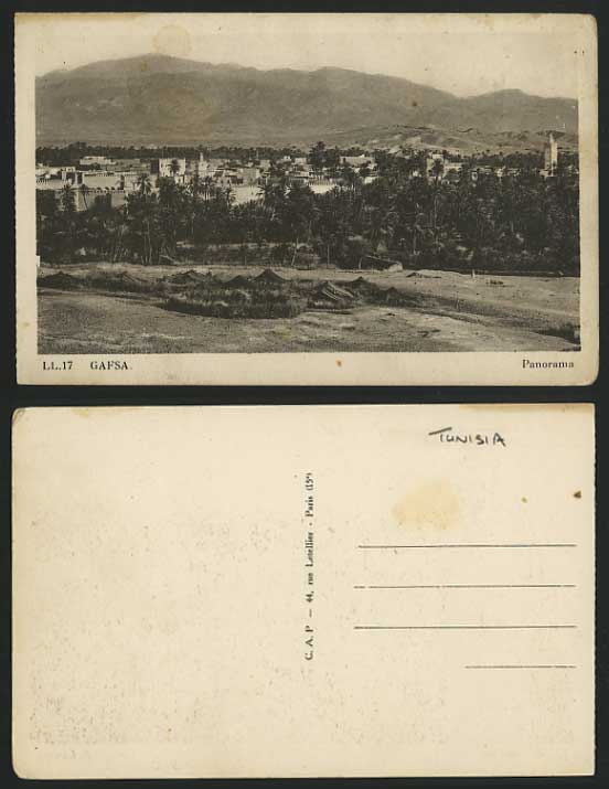 Tunisia Old Postcard GAFSA Panorama General View LL 17