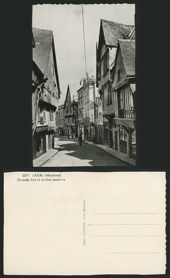 Mayenne Old Postcard LAVAL Grande Rue Vieilles Maisons