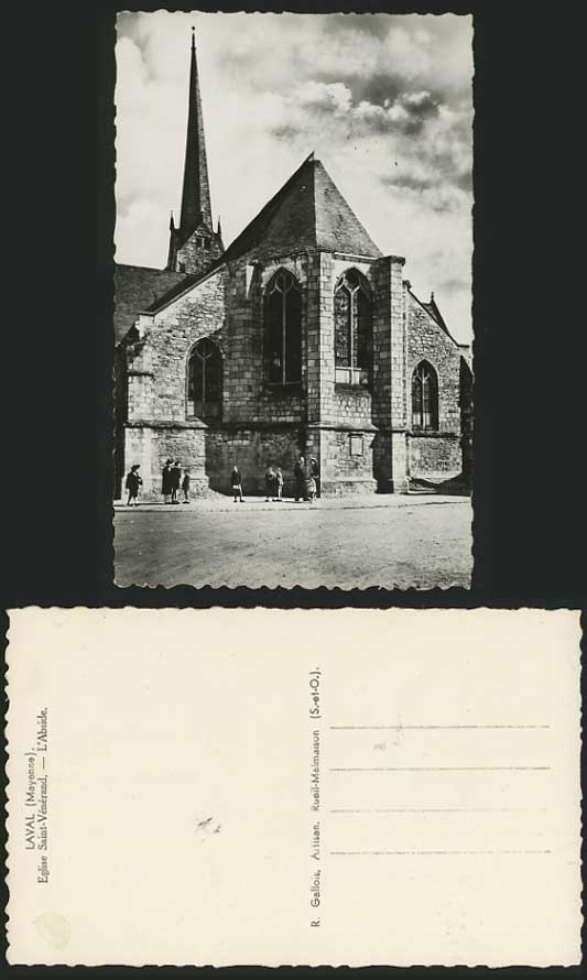 Mayenne Old Postcard LAVAL Church Saint-Venerand Abside