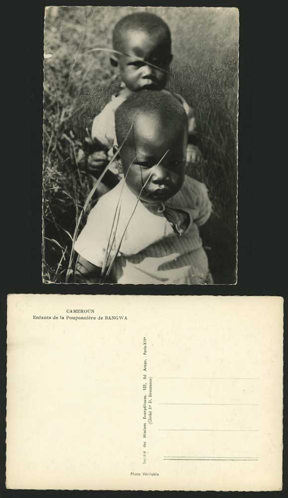 CAMEROON Old RP Postcard Children Pouponniere de Bangwa