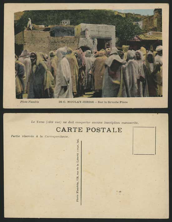 Morocco Old Postcard MOULAY IDRISS Sur la Grande Place