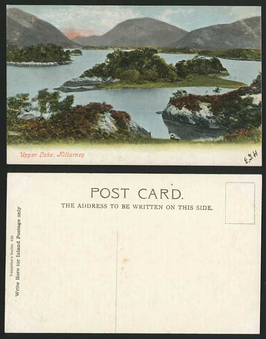 Ireland Old Colour Postcard KILLARNEY Upper Lake Island