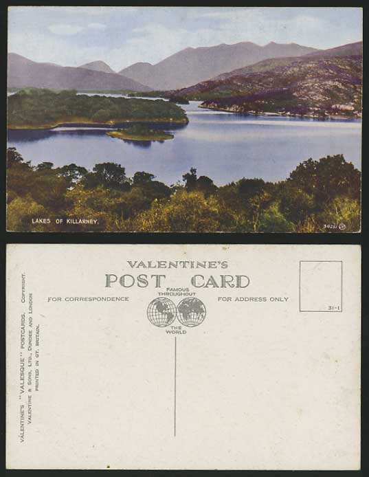 Ireland Old Colour Postcard LAKES OF KILLARNEY Co Kerry