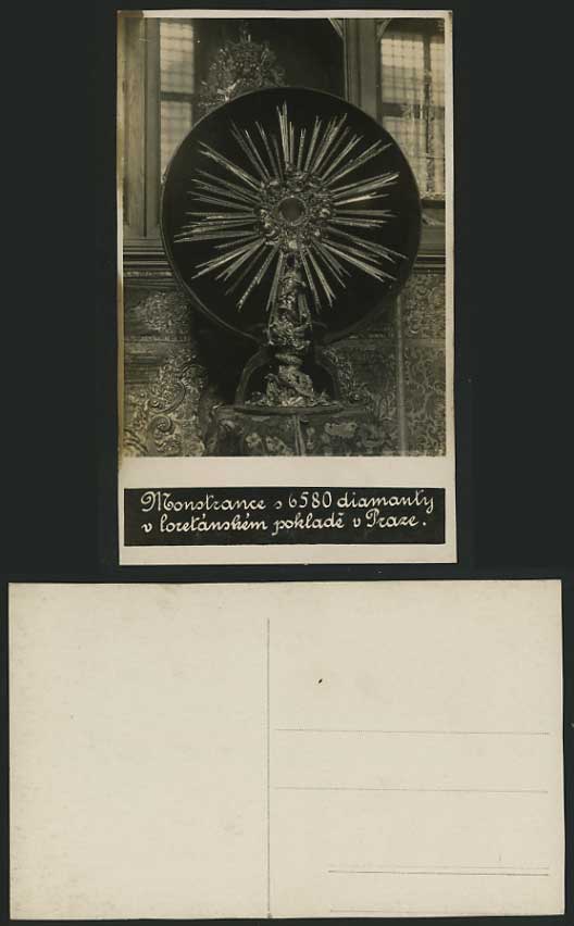 Czechoslovakia Postcard MONSTRANCE diamanty loretanskem
