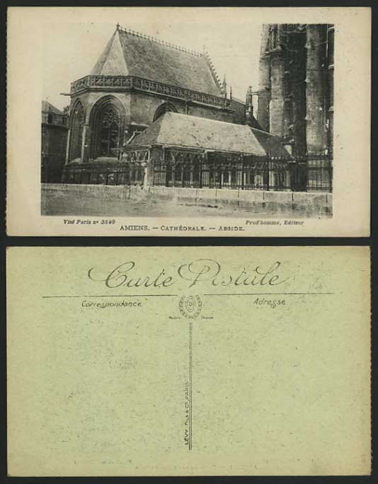 France Old French Postcard AMIENS Cathedral Cathedrale Abside Church