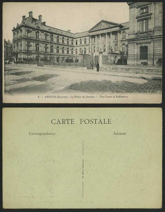 France Old Postcard AMIENS Law Courts Palais de Justice