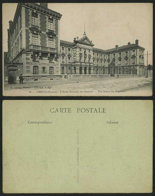 AMIENS Old Postcard Ecole Normale - School for Teachers