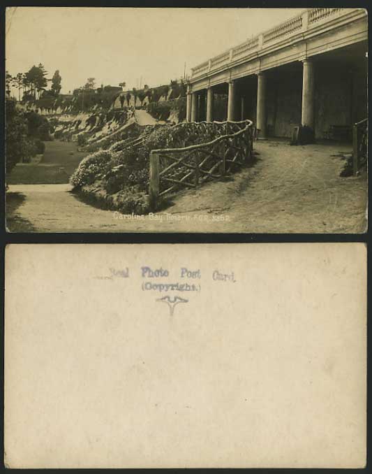 New Zealand Old Real Photo Postcard CAROLING BAY TIMARU