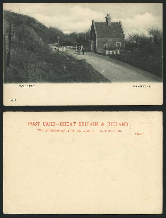 FOLKESTONE Kent Old U.B. Postcard Tollgate Street Scene