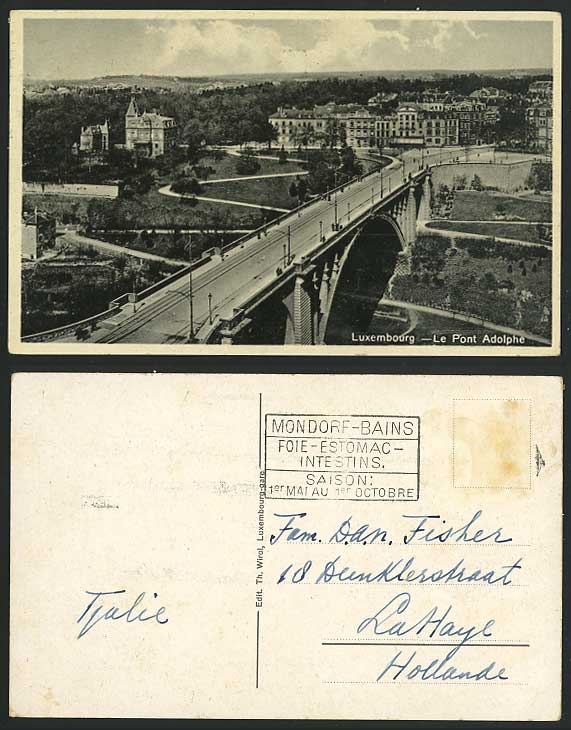 Luxembourg Old Postcard Bridge Viaduct Le Pont Adolphe