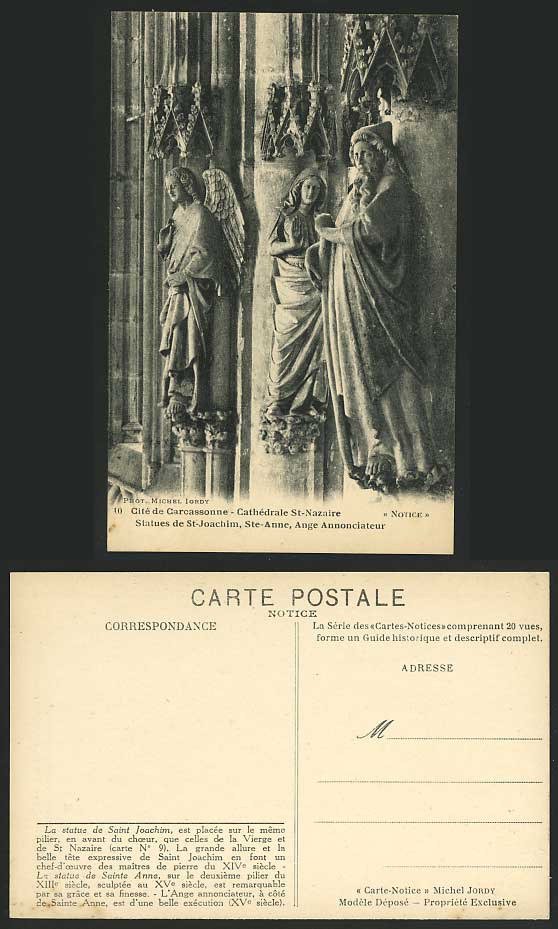 France Old Postcard CARCASSONNE - Cathedrale St-Nazaire