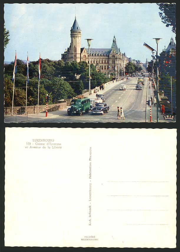 Luxembourg Old Postcard Caisse d'Epargne Ave de Liberte