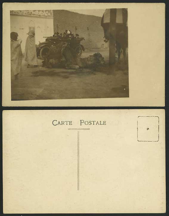 Africa Old Postcard CAMEL VINTAGE MOTOR CAR Street View