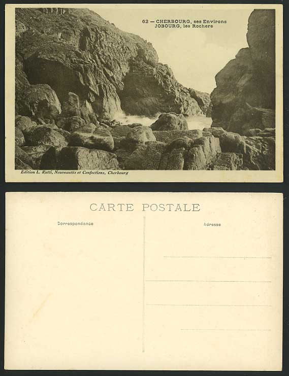 France Old Postcard CHERBOURG JOBOURG Les Rochers Rocks