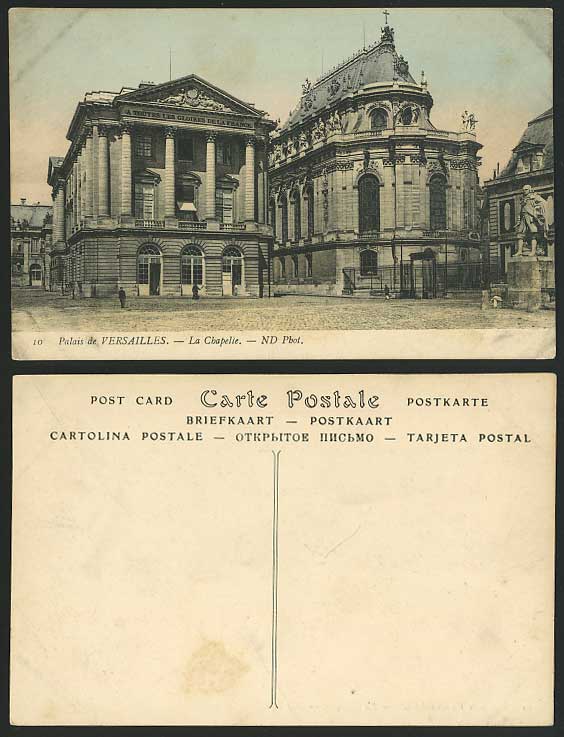 VERSAILLES Palais - Chapelle Old Colour Postcard Chapel