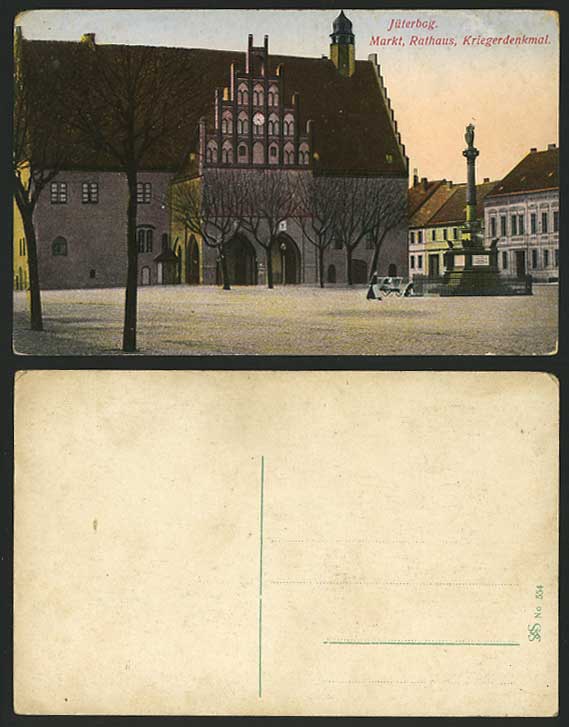 JUETERBOG Old Postcard Market, Rathaus & Kriegerdenkmal