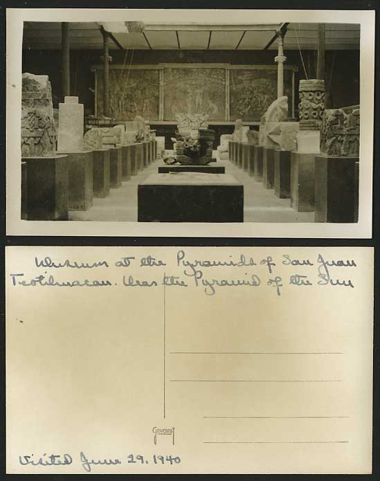 Museum Pyramids San Juan, Suu Teotihuacan 1940 Postcard