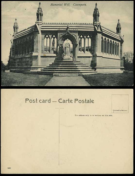 India Old Postcard Angel Steps - Cawnpore Memorial Well