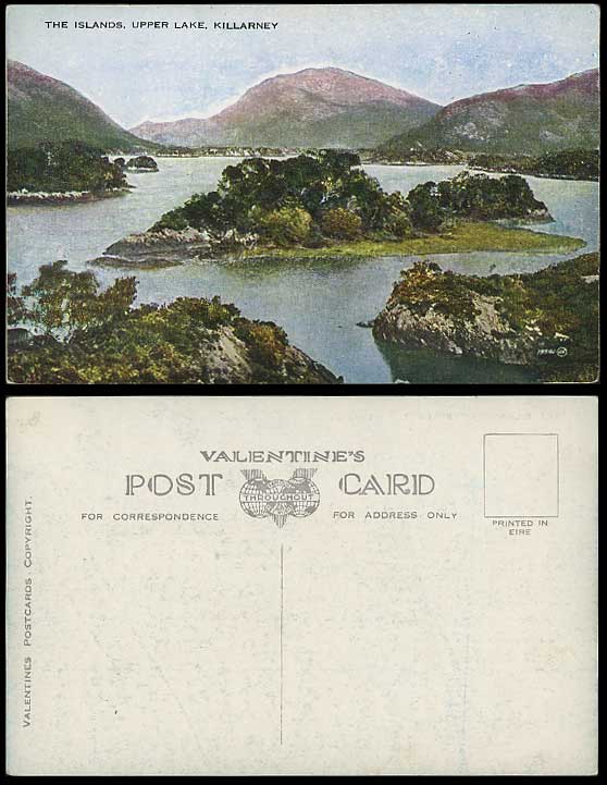 Ireland Kerry Old Postcard Upper Lake KILLARNEY, Island