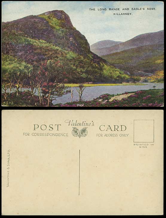 Co Kerry Old Postcard KILLARNEY Long Range Eagle's Nest