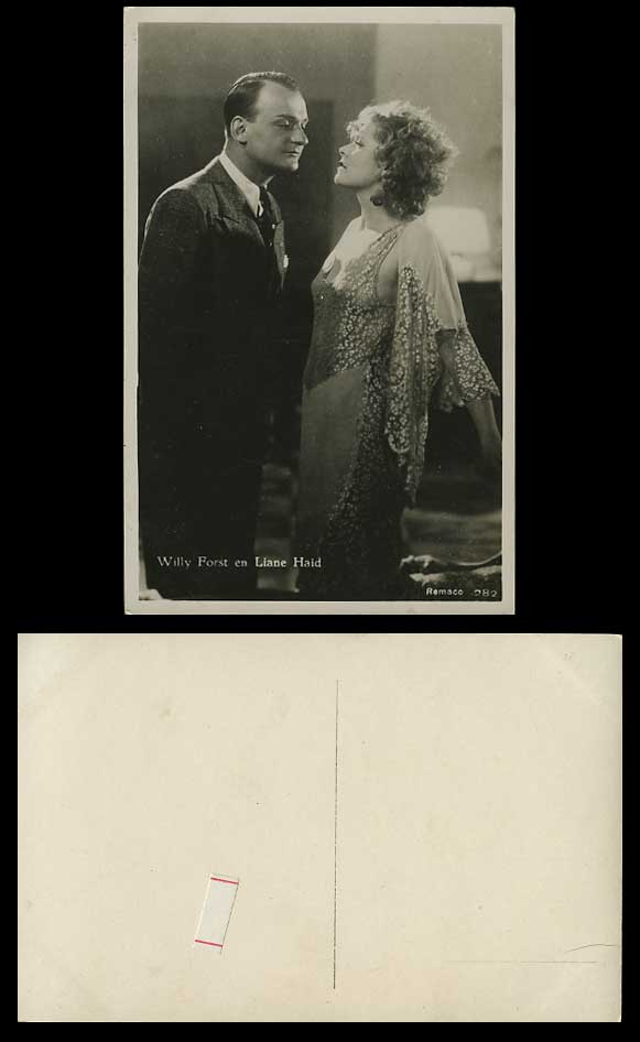 Austrian Actress Liane Haid & Willly Forst Old Postcard