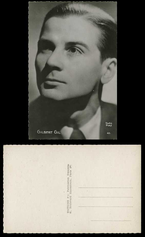 Film Actor Mr. - GILBERT GIL - Old Real Photo Postcard