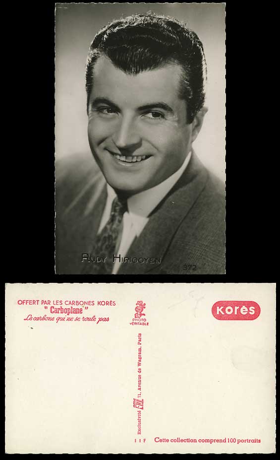 French Actor Mr. RUDY HIRIGOYEN Old Real Photo Postcard