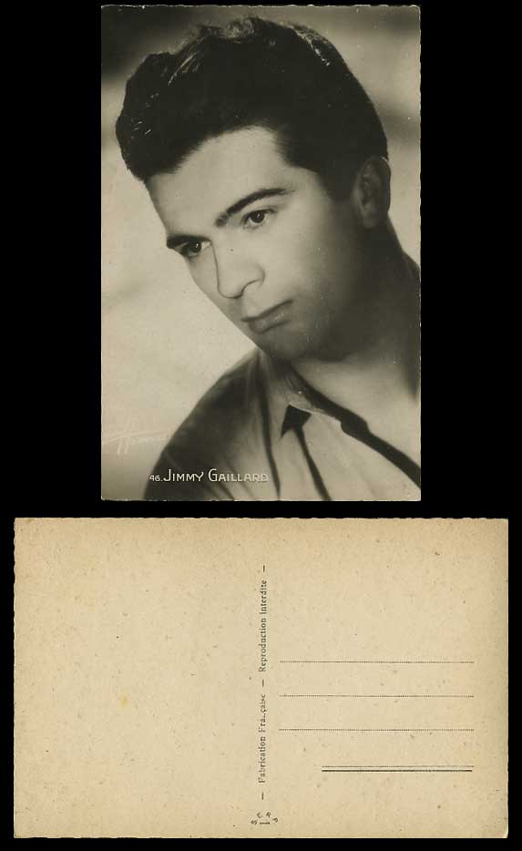 Actor Mr. JIMMY GAILLARD Old Real Photographic Postcard