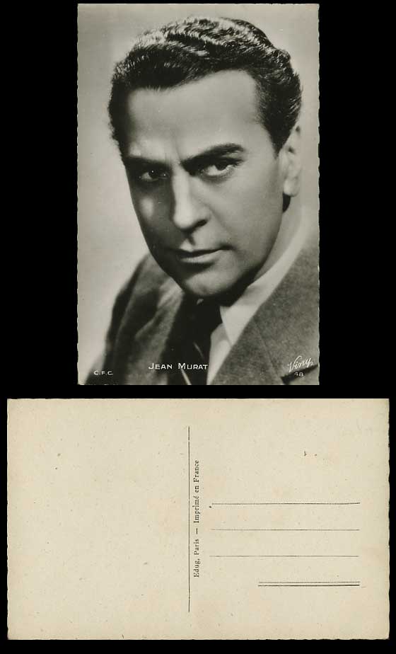 French Actor - Mr. JEAN MURAT - Old Real Photo Postcard
