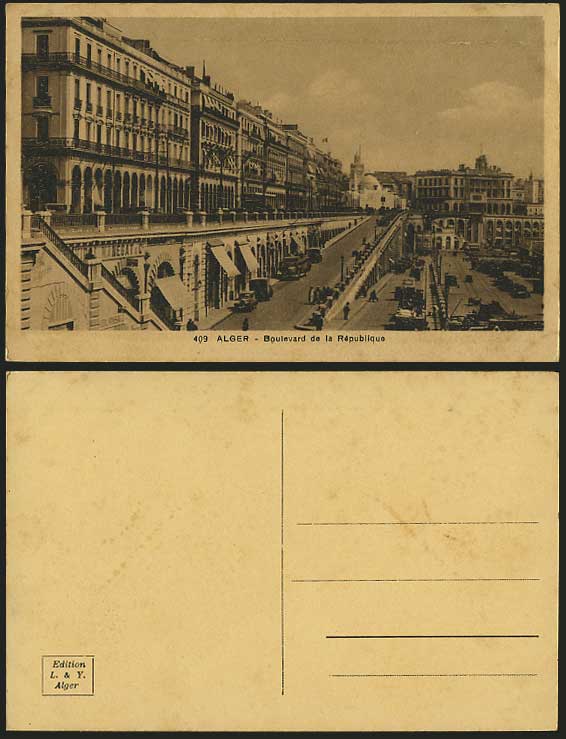 Algeria Old Postcard ALGIERS Boulevard de la Republique