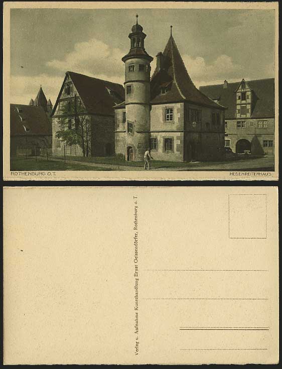 Germany - ROTHENBURG Old Postcard Hegenreiterhaus House