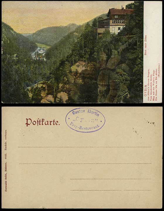 Germany Old Postcard OYBIN Panorama - Blick nach Zittau