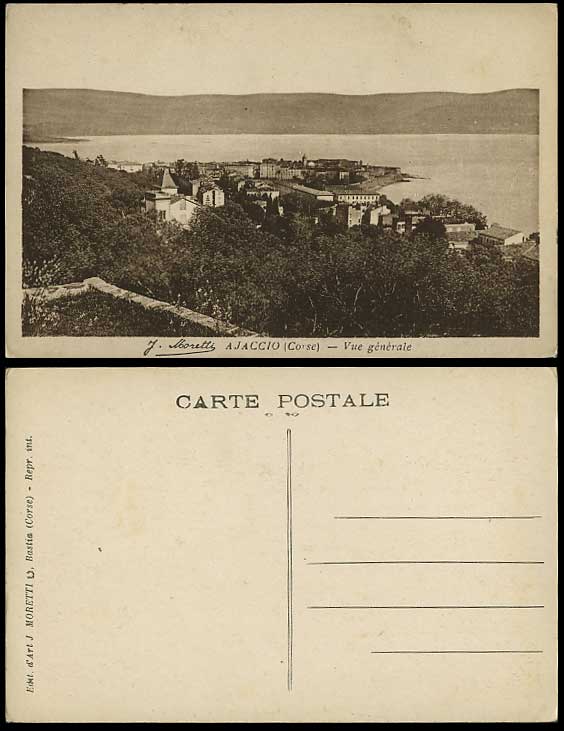 France Old Postcard AJACCIO Corse General View Panorama
