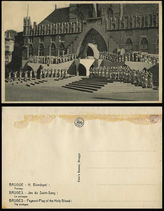 Belgium Old Postcard BRUGES Pageant-Play of Holy Blood