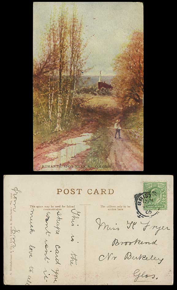 France 1905 Old Art Postcard Romantic Spot - ST. COLOMB