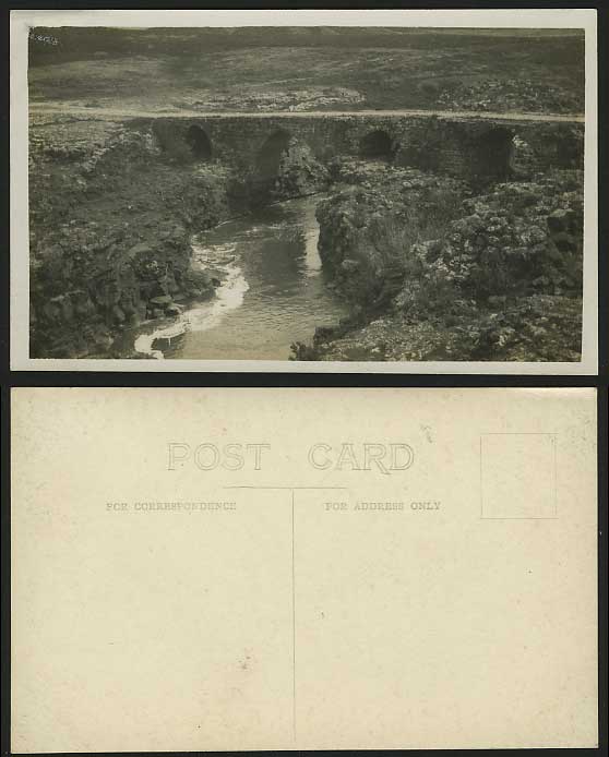 Egypt Old Real Photo Postcard Panorama - RIVER & BRIDGE