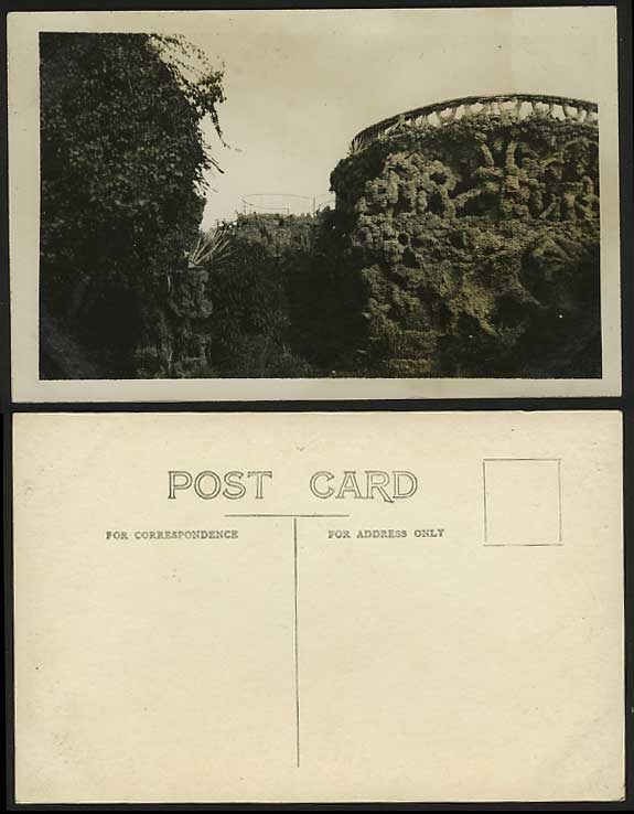 Egypt Old Real Photo Postcard Gorge or Cliffs & Lookout