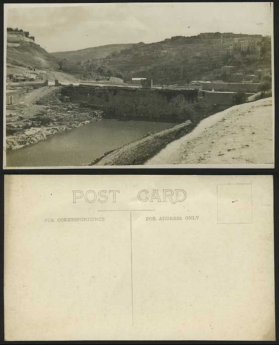 Egypt Old Real Photo Postcard River Dam Hills Panorama