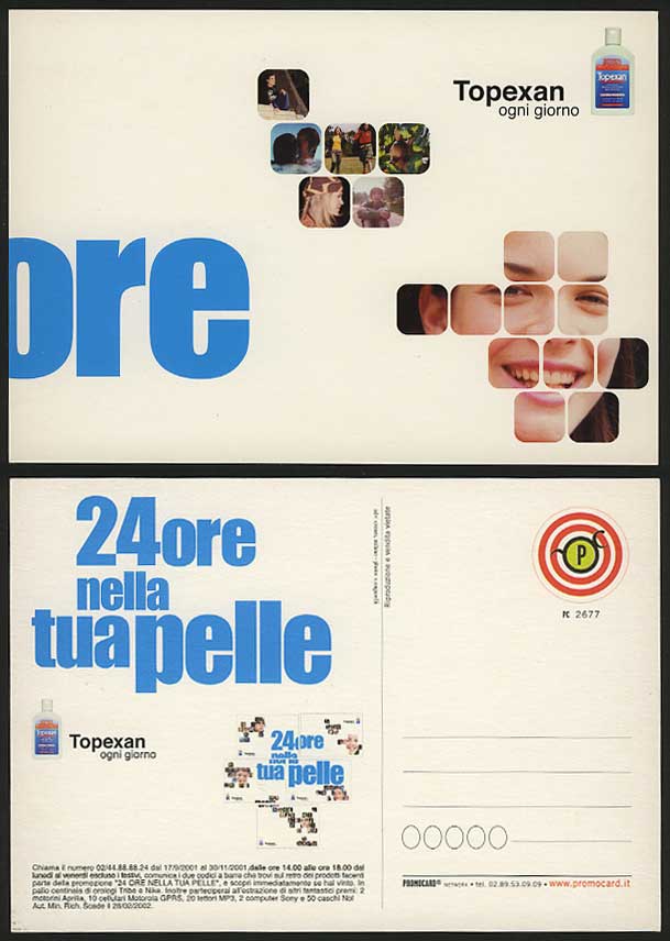 TOPEXAN Ogni Giorno Tuapelle Advertising Postcard Italy