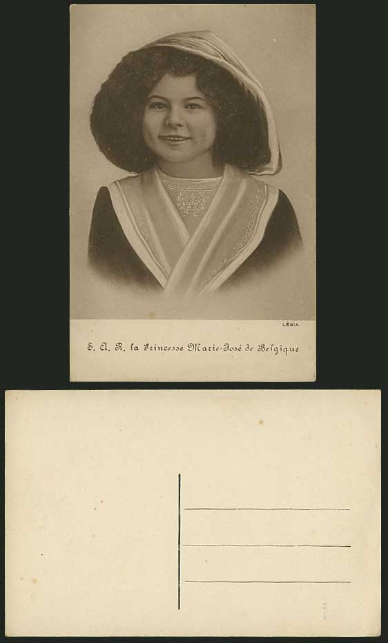 Belgium Royalty Old Postcard S.A.R. PRINCESS MARIE JOSE